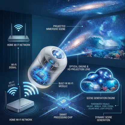 🌌Topacme® 5D Mini Star Projector — Dynamic Galaxy Lighting for Bedrooms, Cars & Relaxing Nights🔥